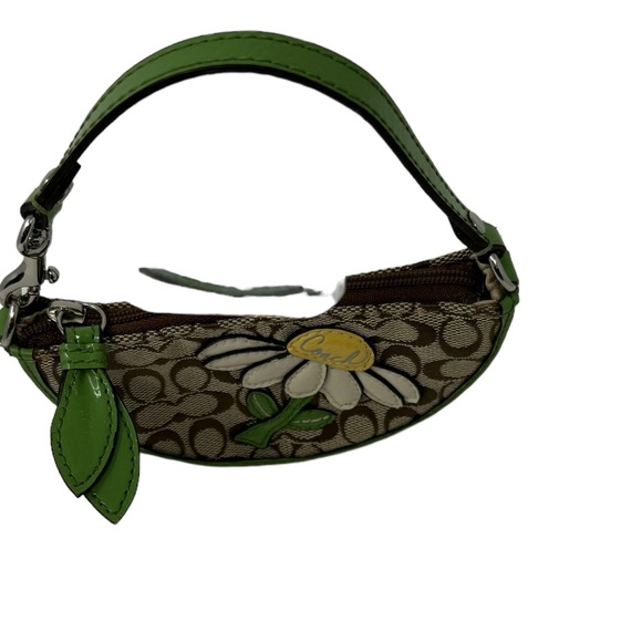 COACH Daisy Applique Keychain Wallet Handled Bag VERY RARE - Picture 3 of 5